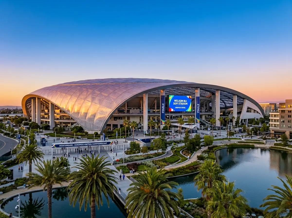 SoFi Stadium in Inglewood, Californië, waar België tegen Iran speelt op het WK 2026