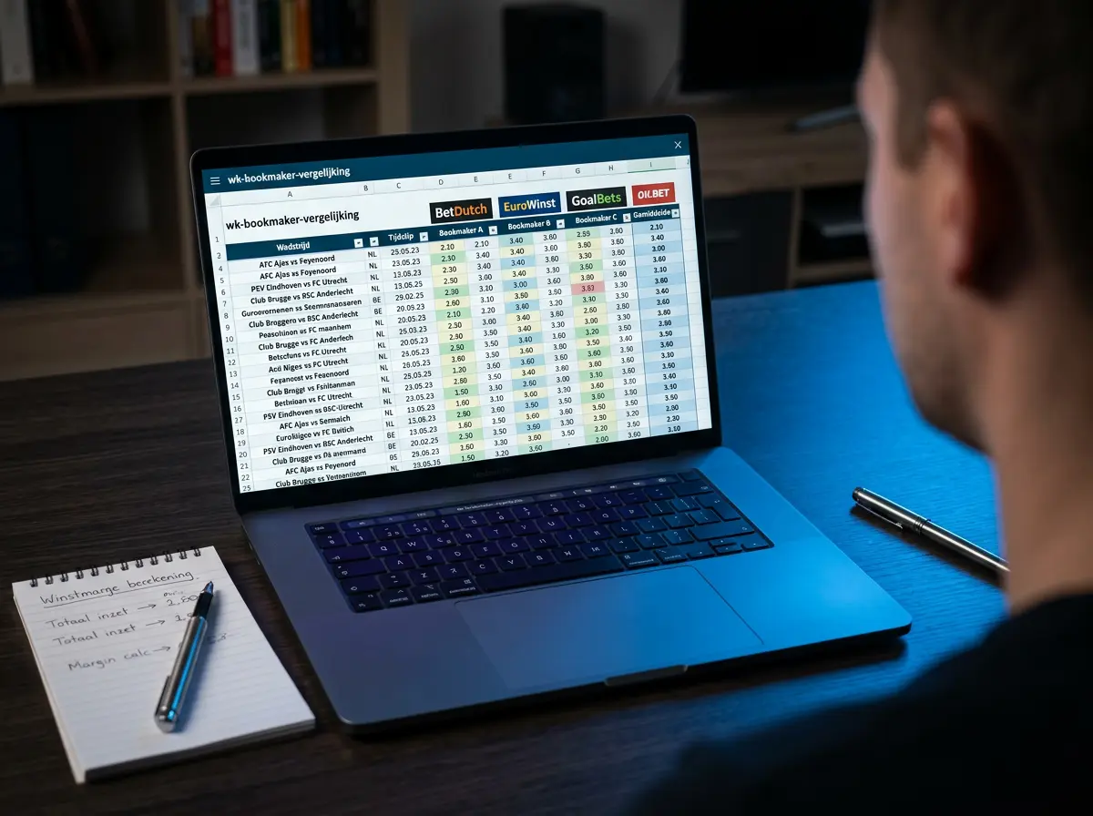WK 2026 bookmaker vergelijking — odds vergeleken bij Belgische gelicentieerde aanbieders