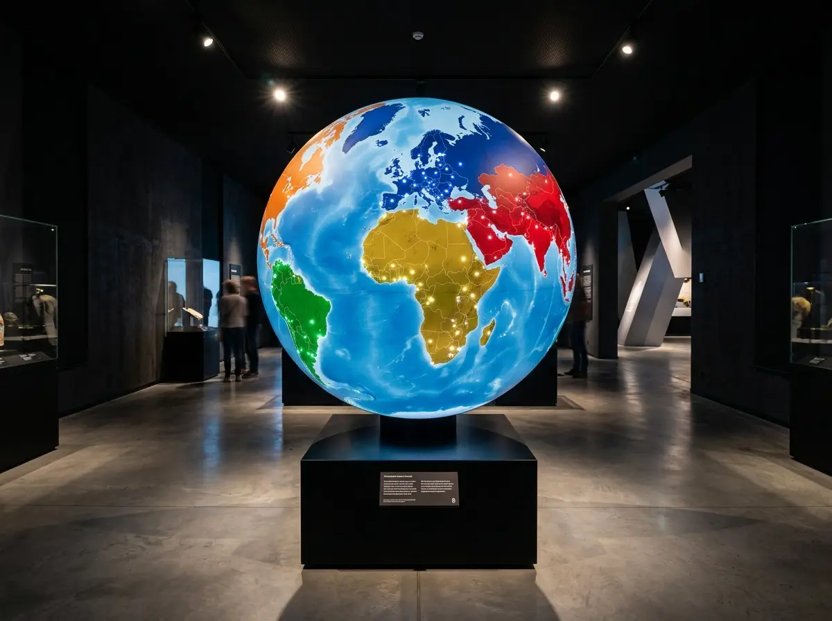 Verdeling van de 48 WK 2026 deelnemers over de zes confederaties op een wereldkaart