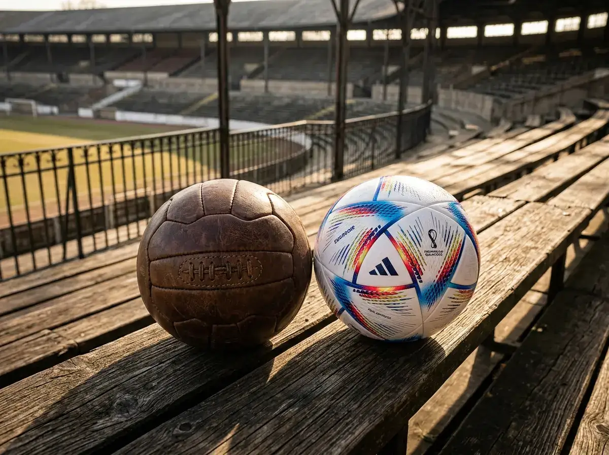 Historisch overzicht van het WK voetbal met de FIFA-trofee en legendarische momenten