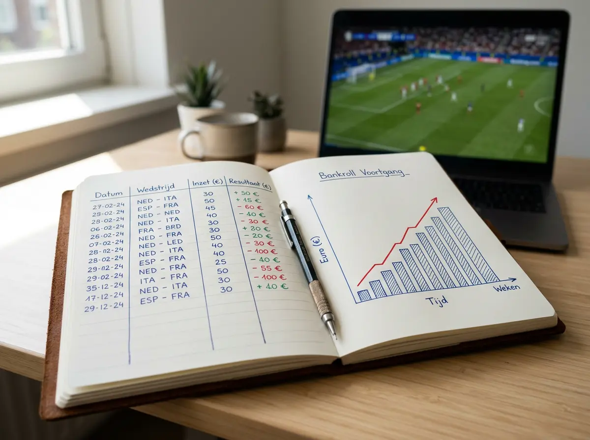 Schematisch overzicht van bankrollbeheer en inzetlimieten voor WK-weddenschappen